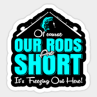 Fishing rods hobby river Sticker